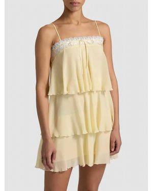 LoveShackFancy Cedra Mini Dress - Natural