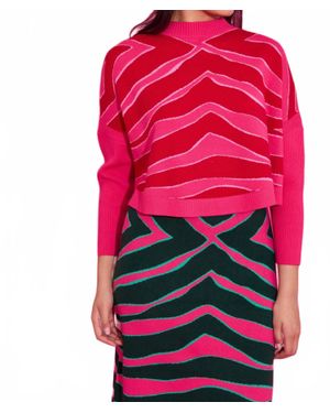 Alden Adair Leona Ziggy Lipstick Sweater - Red