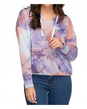 She + Sky Tie Dyed French Terry Hoodie - Purple
