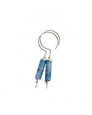 Bijou by SAM Tube Drop Threader Earrings - Blue