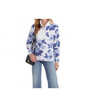 Dudley Stephens Cherry Lawn Sherpa Fleece Pullover Sweater - Blue