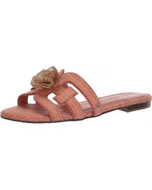 Sam Edelman Bay Slide Open-Toe Slip-On Leather Fashion Flat Sandals - Black