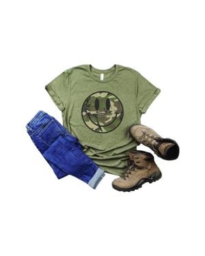 Exclusive Thredz Camo Smiley Tee - Green