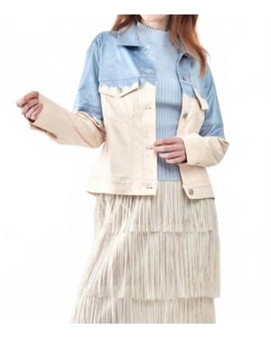 Insight Ombre Vegan Leather Jacket - Blue