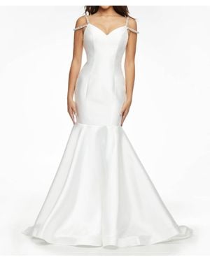 Ashley Lauren Mermaid Prom Dress - White