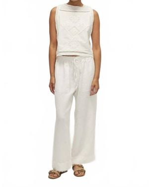 Melissa Nepton Martin Scallop Sleeveless Top - Natural