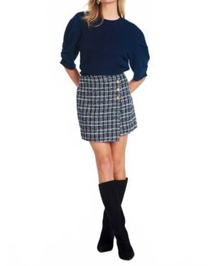 Bishop + Young Stella Ruched Sleeve Sweater - Blue