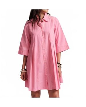 Frances Valentine Isla Poplin Shirtdress - Pink