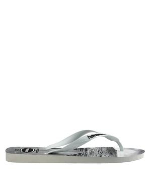 Havaianas Graphic Beach Print Rubber Flip Flop - White
