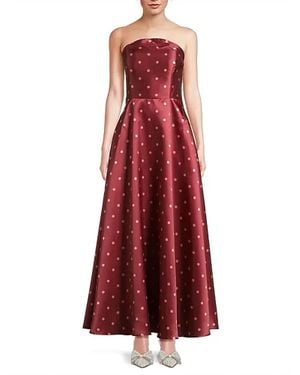 Hutch Victoria Strapless Gown - Red