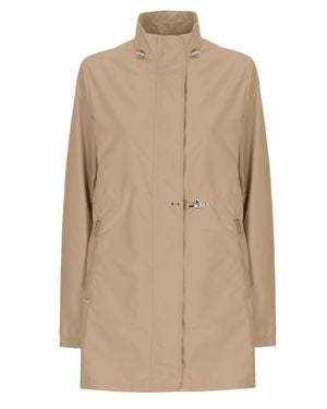 Fay Waterproof Hook-Fastening Jacket - Natural
