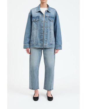 DAZE Beau Boyfriend Oversized Jacket - Blue