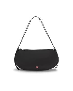 HUGO Shoulder Bag With Stacked Logo - Black