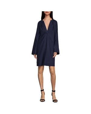 BCBGMAXAZRIA Roxanne Shirred A-Line Shift Dress - Blue