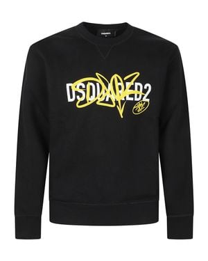 DSquared² Cool Fit Cotton Sweatshirt - Black