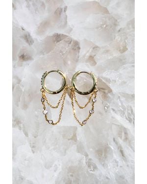 Native Gem Tresor Huggies Earring - Gray