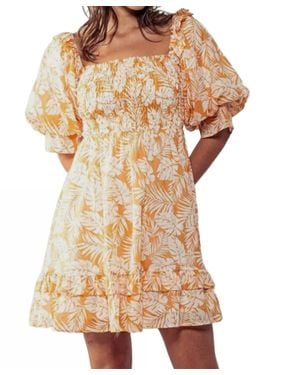 Urban Daizy Tropical Floral Dress - Natural
