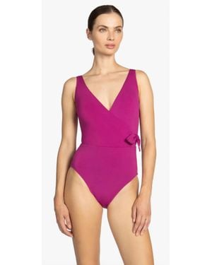 Robin Piccone Ava Wrap One Piece - Pink