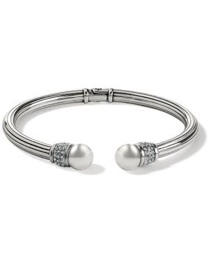 Brighton Meridian Open Hinged Bangle - Metallic