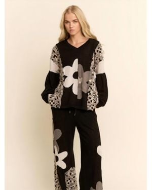 Davi & Dani Ruth Hooded Sweater Top - Natural