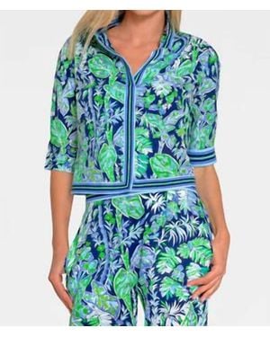 Gretchen Scott Effortless Collared Top - Blue