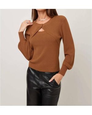 Fifteen Twenty Amelia Bolero Shrug Sweater - Brown