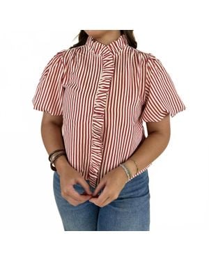 ..,merci Amabel Striped Ruffled Top - Multicolor