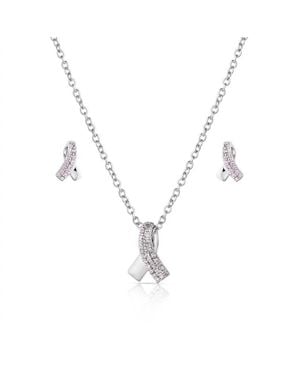 Montana Silversmiths Hope And Strength Ribbon Jewelry Set - Metallic