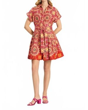 tyler boe Hailey Motifs Dress - Red