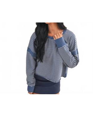 Kimberly C Kady Cutout Longsleeve Tee - Blue