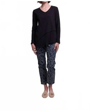 Foil Seam It All Top - Black