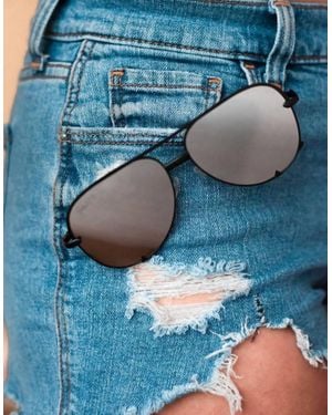 Julia Rose The Alex High Quality Aviator Sunglasses - Blue