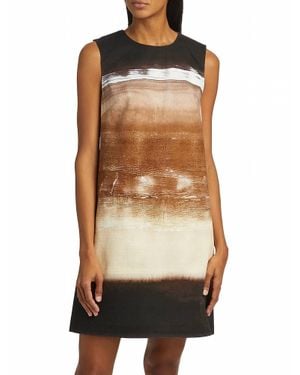 Kobi Halperin Jo Ombre Stretch Cotton Crewneck Mini Dress - Black