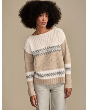Lucky Brand Fairisle Boatneck - Brown