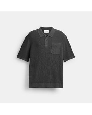 COACH Knit Polo - Black