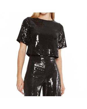Ripley Rader Sequin Short Sleeve Top - Black