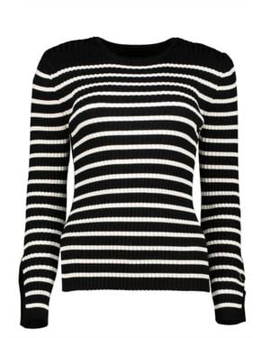 Bishop + Young Stripe Long Sleeve Sweater - Black