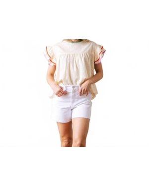SUNSHINE TIENDA Eyelet Lottie Top - Black