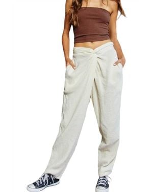 Bucketlist Summer Twist Waist Pants - Gray