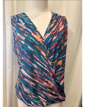 Veronica M Sleeveless Surplice Top - Blue