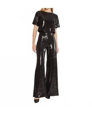 Ripley Rader Sequin Crop Wide Leg Pant - Black
