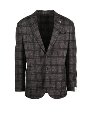 L.B.M. 1911 Textured And Round Jacket With Button Closure - Black