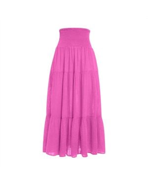 Felicite Smock Maxi Skirt Gauze - Pink