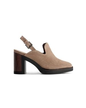 Bernardo Neza Slingback Heeled Loafer - Brown