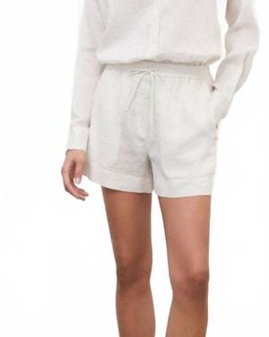 Ottod'Ame Linen Drawstring Shorts - White