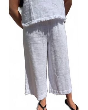 Bobi Crop Wide Leg Pants - Gray