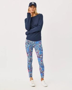 Lilly Pulitzer Upf 50+ Luxletic 25" Endurance High Rise Midi Legging - Blue