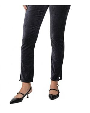 DL1961 Cindy Twisted Straight Leg Velvet Pants - Black