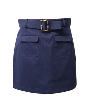ALEXACHUNG Alexa Chung Patch Pocket Mini Skirt - Blue
