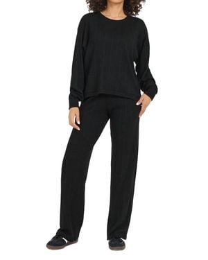 Astrologie CA Brushed Cozy High Low Top - Black